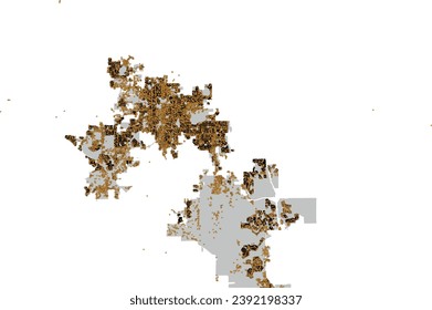 Florida Orlando City Outline Map with Existing Land Use from City of Orlando Open Data