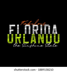  Florida Orlando, typography graphic design, for t-shirt prints, vector illustration
