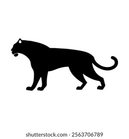 Florida panther silhouette vector illustration design on white background.