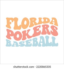 Florida Pokers Baseball eps design