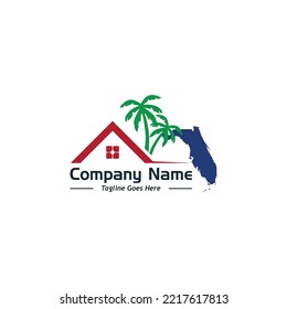 florida real estate logo, sample company logo, a simple vector design