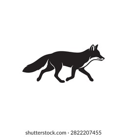Florida red fox silhouette
