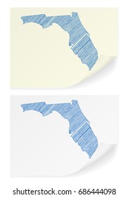 Florida scribble map on a white background.