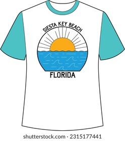 Florida Siesta Key Beach T-Shirt, Florida Beach, Siesta Key Beach, Beach Sunset, Summer T-Shirt