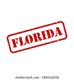 Florida sign in rubber stamp style vector