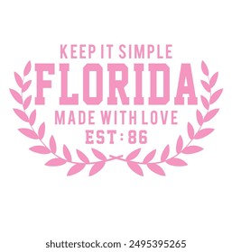 Florida Gráfico de eslogan para camiseta