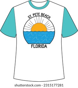 Florida St. Pete Beach T-Shirt, Florida Beach, St. Pete Beach, Beach Sunset, Summer T-Shirt