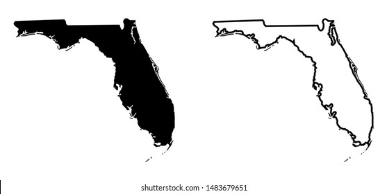 5,447 Florida outline vector Images, Stock Photos & Vectors | Shutterstock