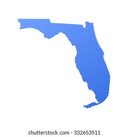 Florida state border,map