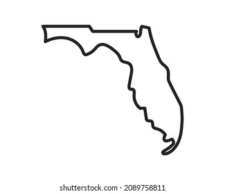 Florida state icon. Pictogram for web page, mobile app, promo. Editable stroke.