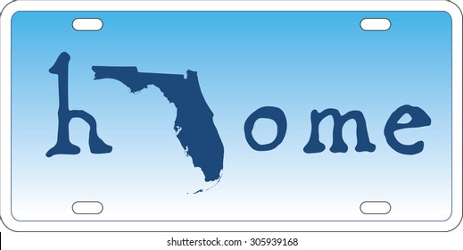 Florida state license plate vector