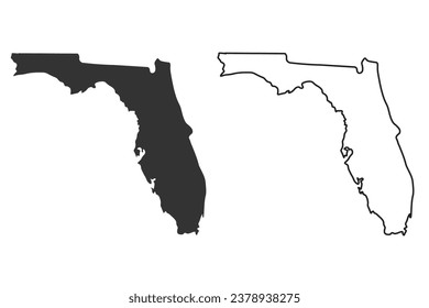 Florida state map icon. US state vector ilustration.