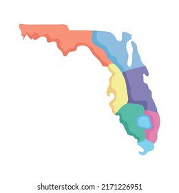 florida state map isolated icon