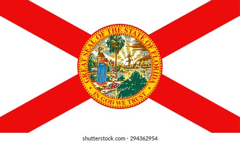 Florida State National Flag Vector Eps8 Stock Vector (royalty Free 