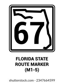 FLORIDA STATE ROUTE MARKGuide Signo de la guía US ROAD SYMBOL SIGN MUTCD