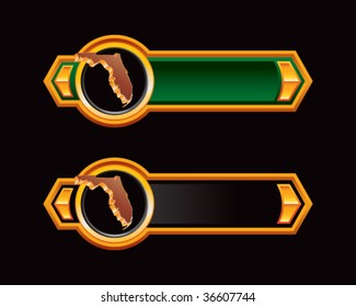 florida state shape on green and black arrows