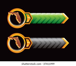florida state shape on green and black arrows