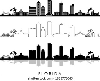 FLORIDA State SKYLINE City Silhouette
