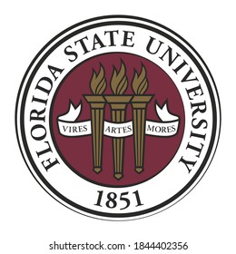 Florida State University Logo, Florida University Logo, Florida College Logo Vector Illustration 