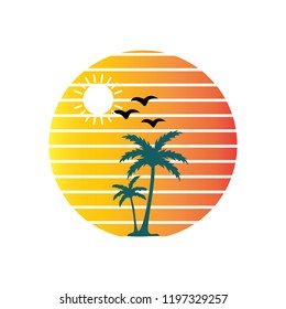 	
florida summer sun vector illustration for t-shirt and other uses