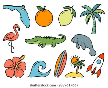 Florida themed elements including