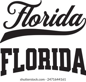 Florida USA Word-Vektorillustration