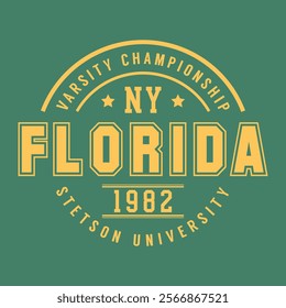 Florida Varsity Championship T-shirt Vector Graphic