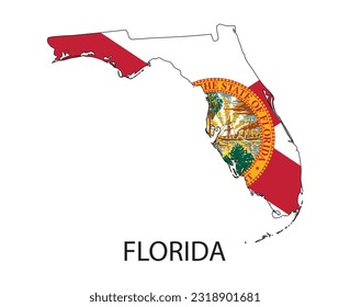 Florida vector contour country flag