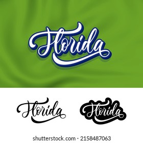 Florida, Vektorhandschrift-Design. Modernes Typografie-Design.