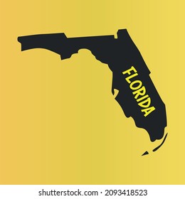 Florida Vector Map. Editable high quality illustration of the American state of Florida state border map