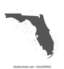 Florida vector map stamp. 