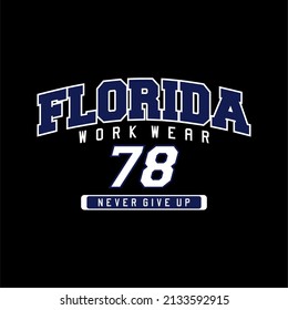 florida vector typography for t-shirt varsity clothing. perfect for simple t-shirt design printed