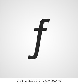 Florin currency vector icon, mathematical function symbol sign