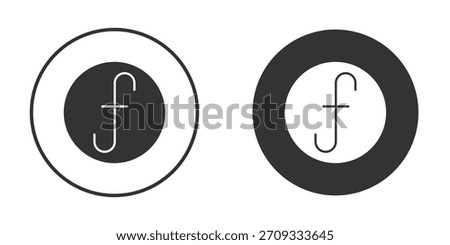 Florin sign icon symbol sign in solid style.