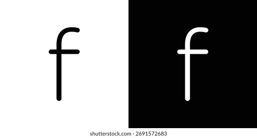 Florin sign icon. Thin linear vectors pack