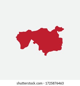 Florina, the city of Greece. Map vector illustration.