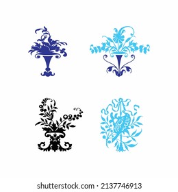 Diseño de iconos vectoriales floris en eps-10