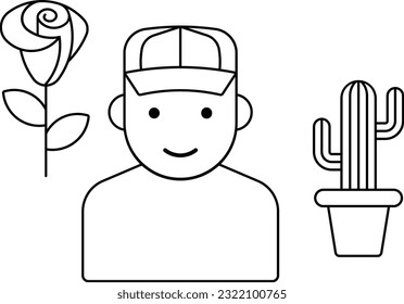 florist art artist people person Outline