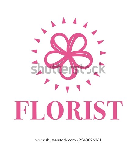 florist flat minimalist logo design