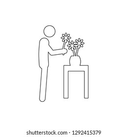 florist icon. Element of cyber security for mobile concept and web apps icon. Thin line icon for website design and development, app development