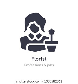 florist icon. isolated florist icon vector illustration from professions & jobs collection. editable sing symbol can be use for web site and mobile app