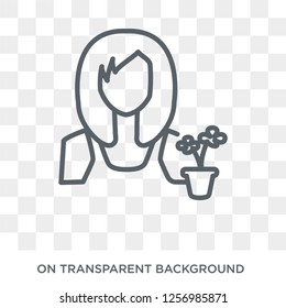 Florist icon. Trendy flat vector Florist icon on transparent background from Professions collection. High quality filled Florist symbol use for web and mobile