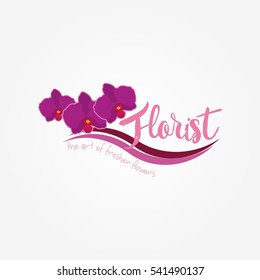 Florist Logo Design Template. Vector Illustration