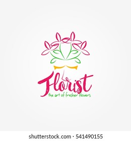 Florist Logo Design Template. Vector Illustration
