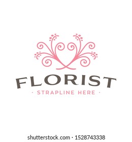Florist Logo Design Vector Template