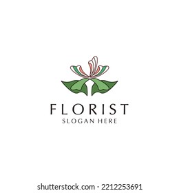 Florist logo icon vector image