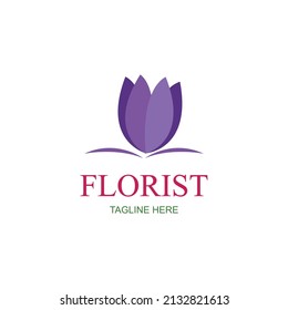 Florist logo illustration design template - vector