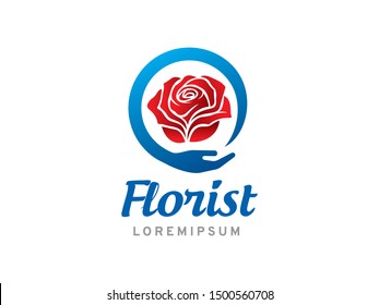Florist logo symbol or icon template