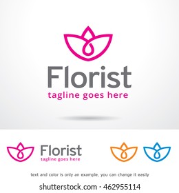 Florist Logo Template Design Vector
