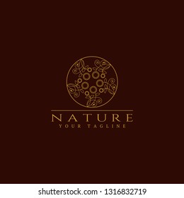 florist logo template, vector logo for business corporate, flowers, simple floral, element, illustration.